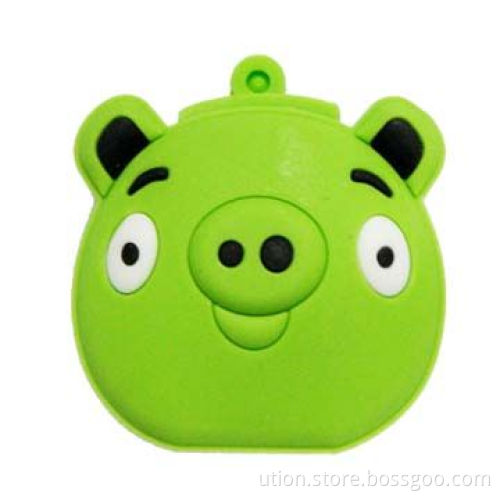 1 to 32GB USB Flash Drive with Cartoon Pig Design and Supports USB 2.0 Interface, Free Logo
